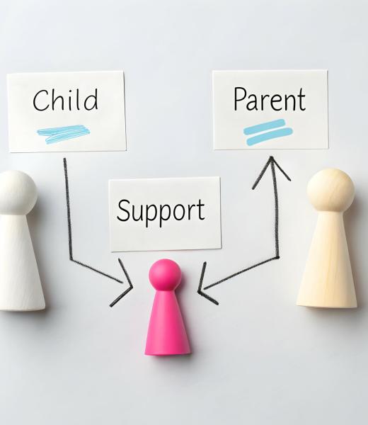 Support System for Child and Parent Relationships Illustrating Social Security Benefits and Community Resources Focus on a visual representation of support connections between a child and parent. It emphasizes the importance of social security and community resources in strengthening family ties.